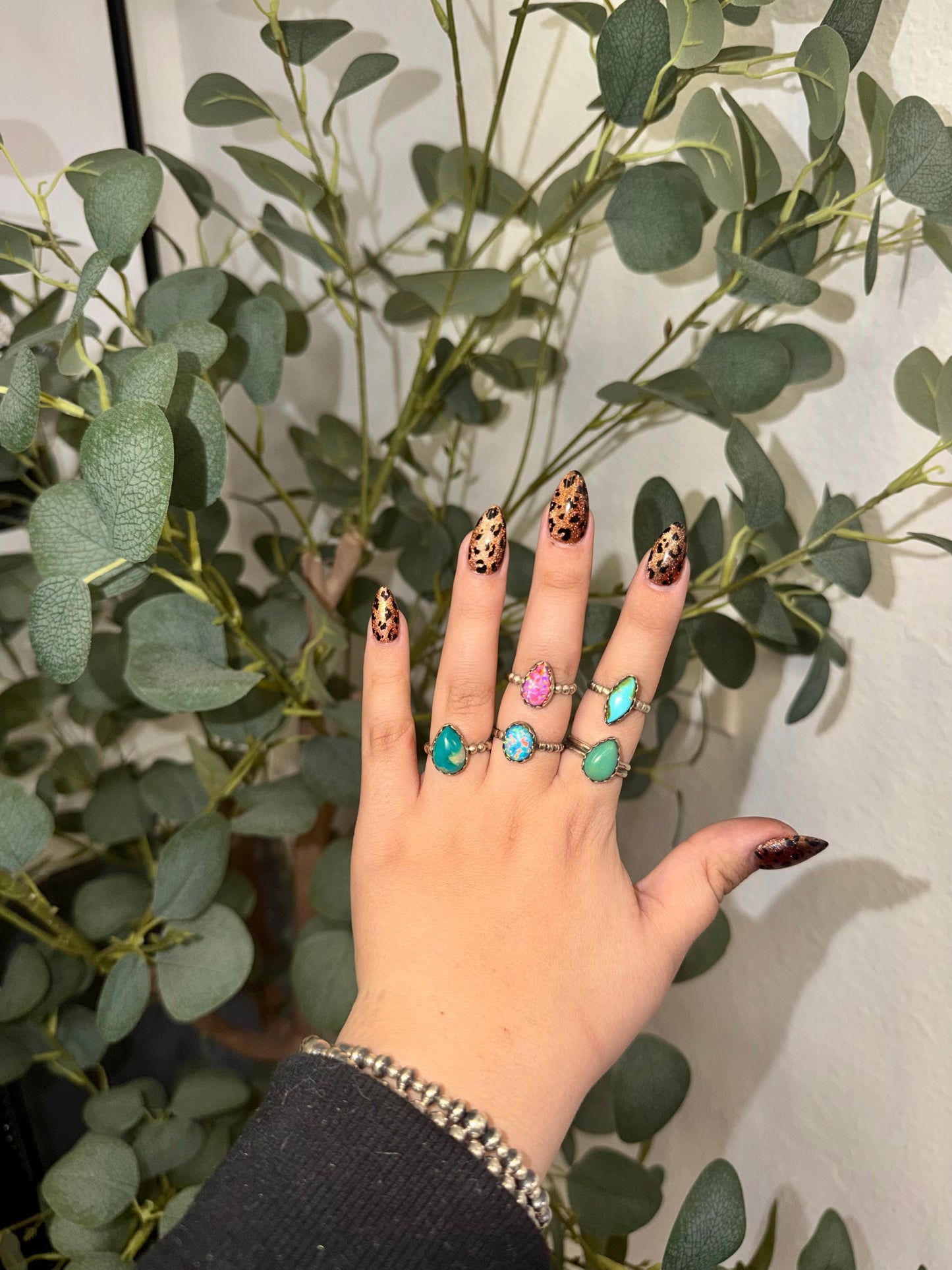 Opal & Turquoise Dainty Rings