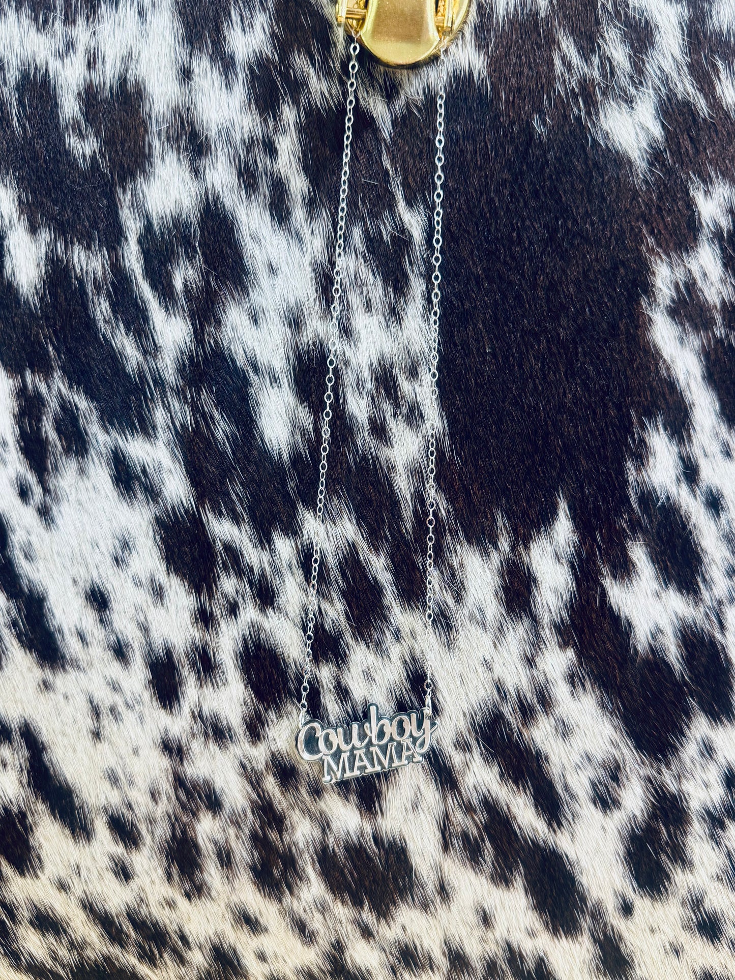 Cowboy Mama Sterling Silver Necklace