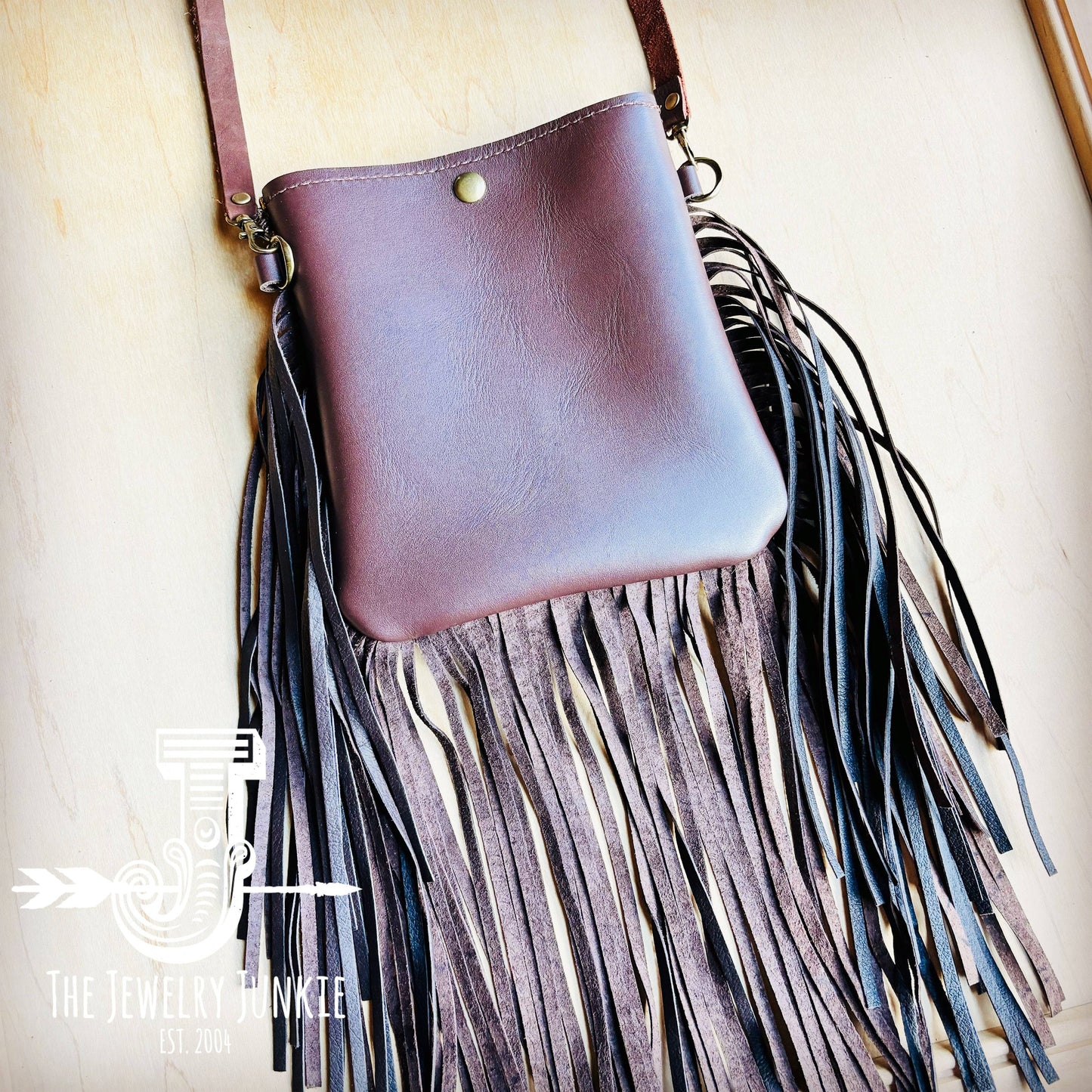 Small Crossbody Handbag Hair Hide w/ Turquoise & Fringe 514b