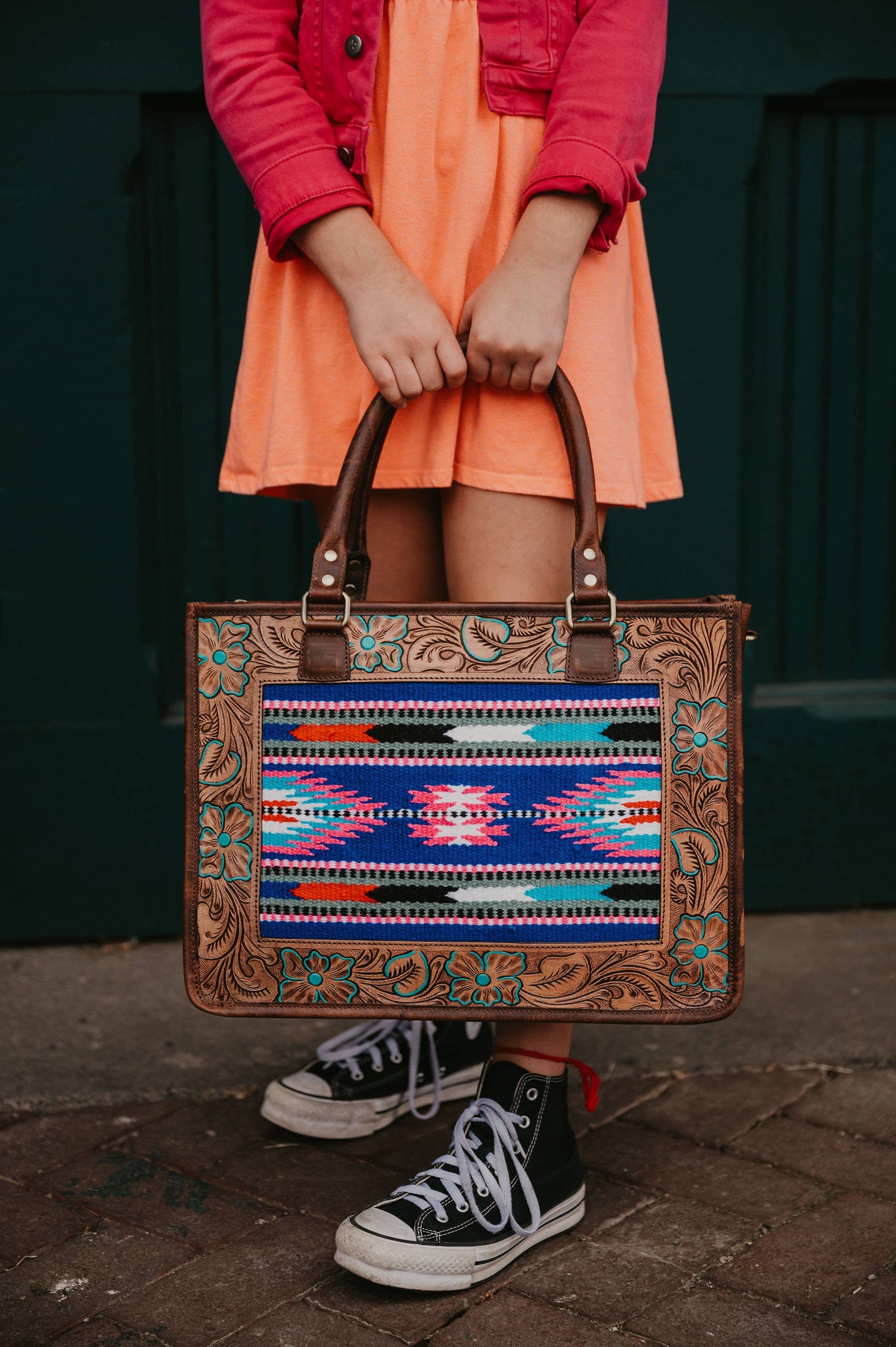 Saddle  blanket buffalo leather bag