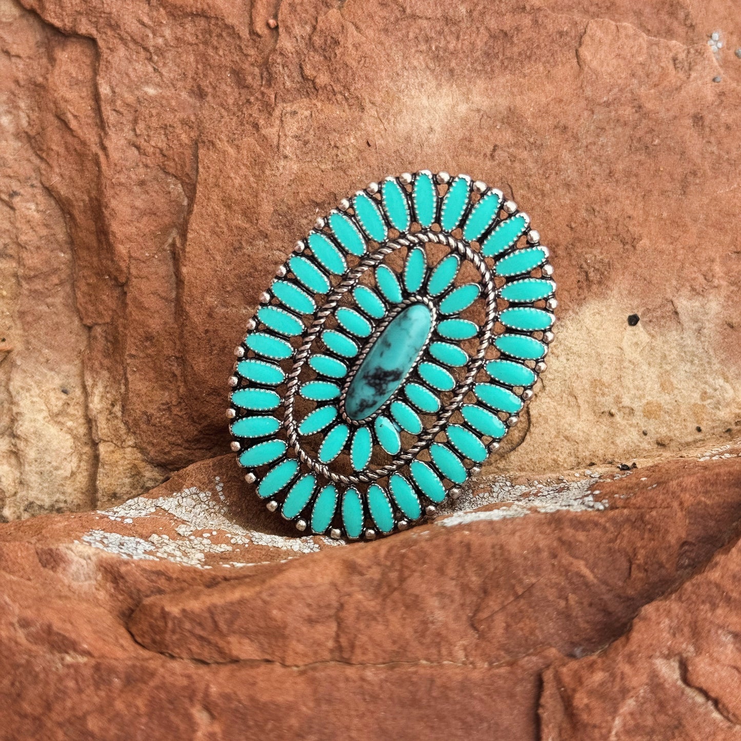 Turquoise Mirage Adjustable Ring