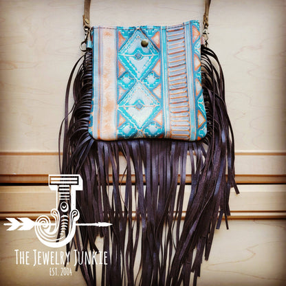 Small Crossbody Handbag Terracotta Navajo Leather Fring 512h