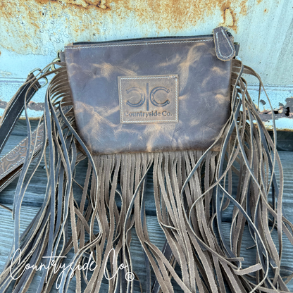 Rodeo Rider Cowhide Purse Crossbody with Wristlet