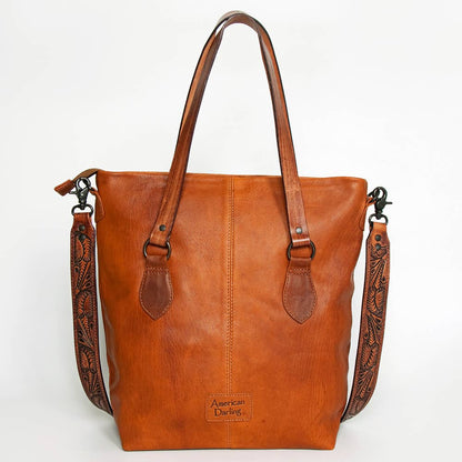 Western Chic Genuine Leather Tote Bag for Women