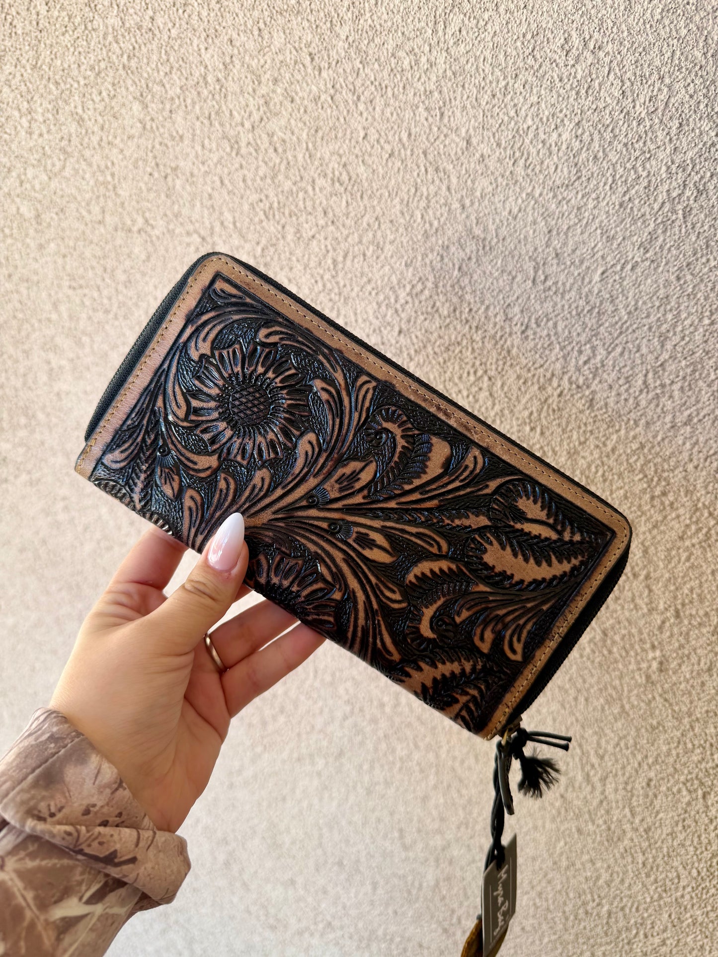 Myra Leather Tooled Wallet