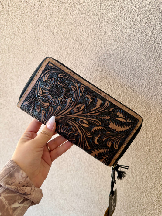 Myra Leather Tooled Wallet