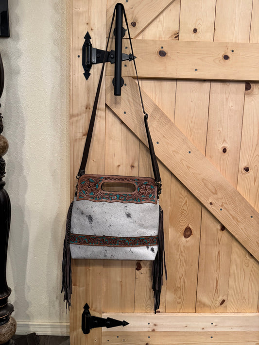 Tooled Crossbody cowhide