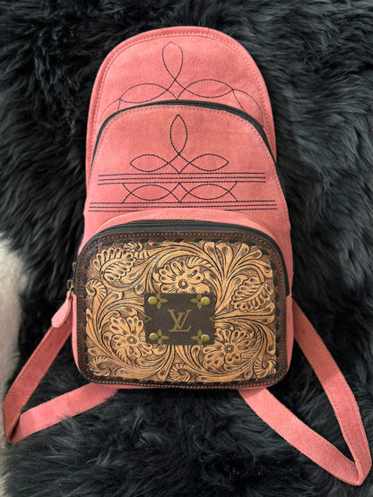 Upcycled LV Bootstitch sling bag