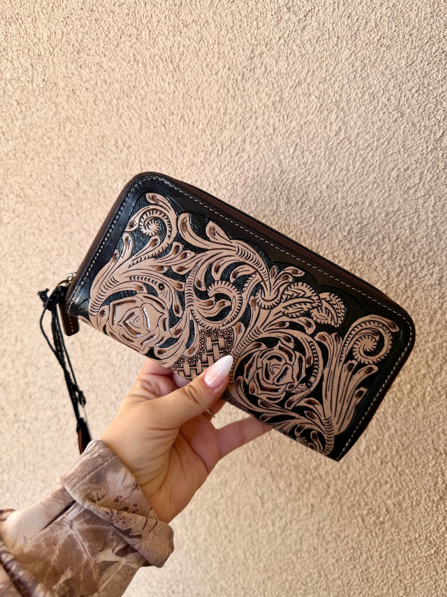 Myra Leather Tooled Wallet