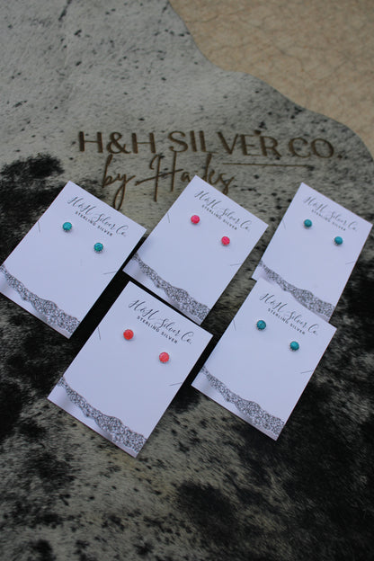 Opal Dreams & Sleeping Beauty Studs – 6mm