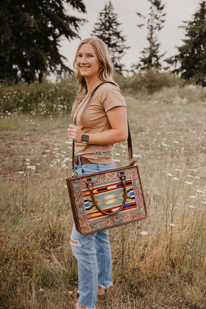 Saddle  blanket buffalo leather bag