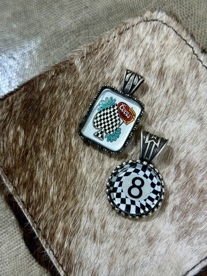8 Ball Necklace, pendant & Coors pendant