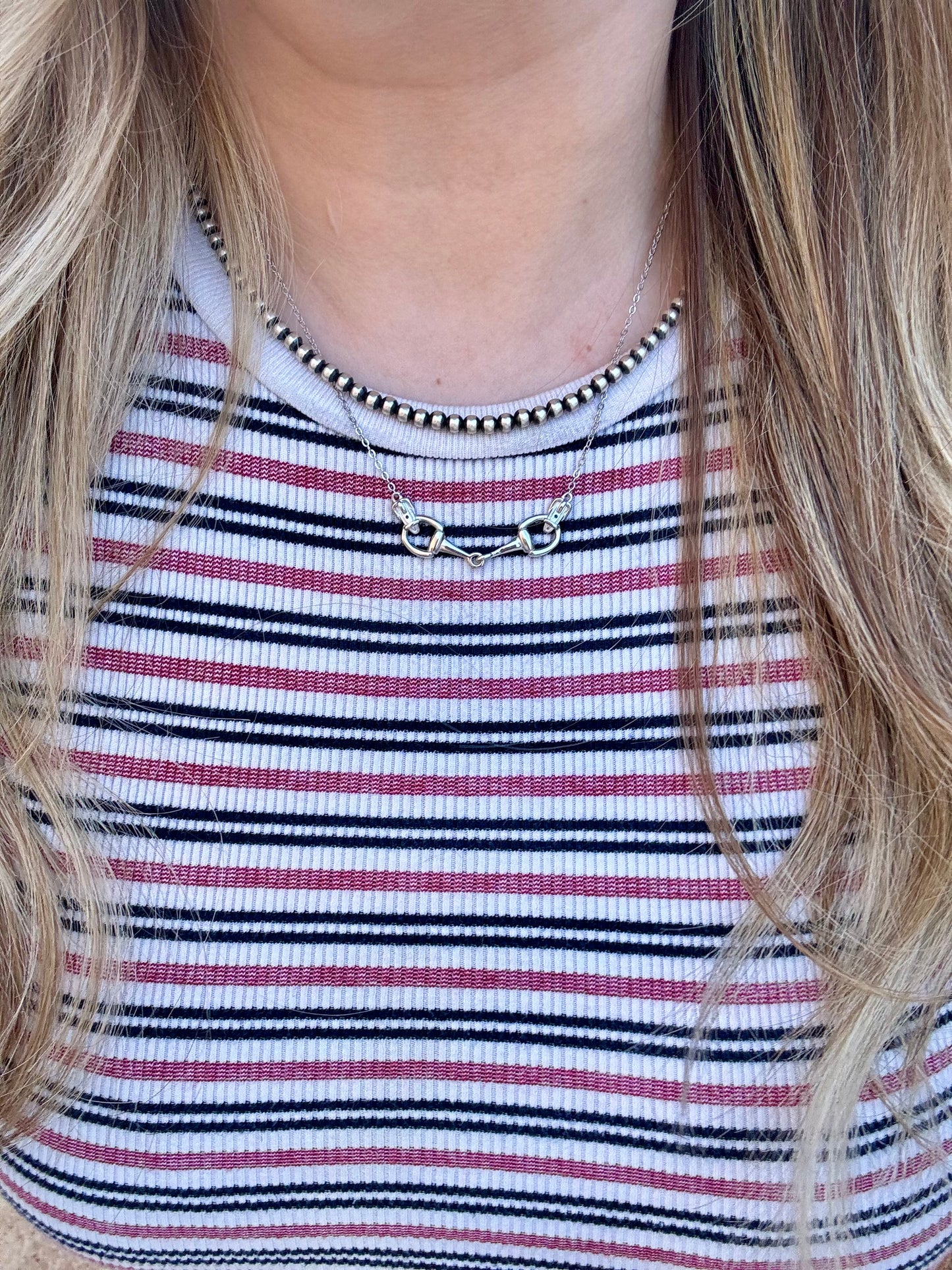 AWST Int'l Sterling Silver Snaffle Bit Necklace