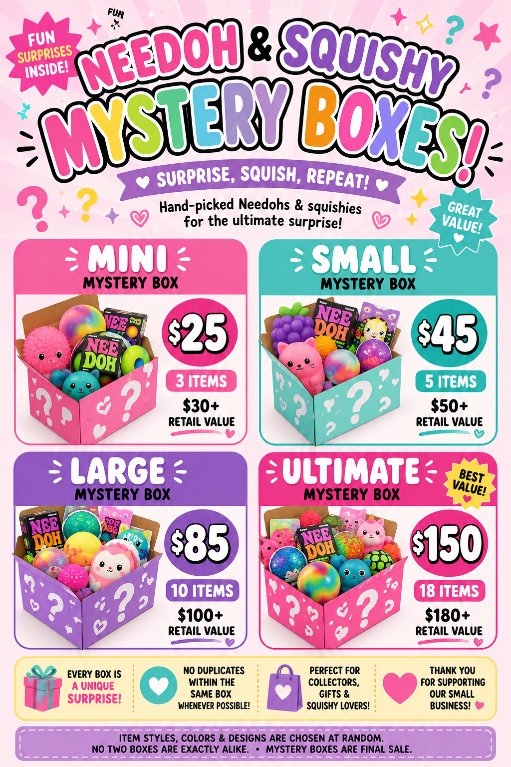 ✨ Needoh & Squishy Mystery Boxes ✨