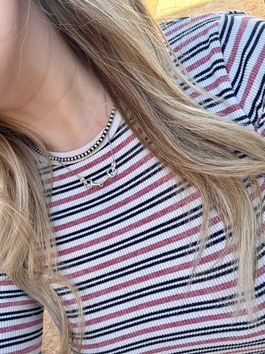 AWST Int'l Sterling Silver Snaffle Bit Necklace
