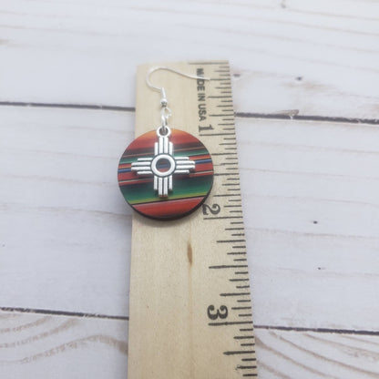 Zia Round Serape Earring