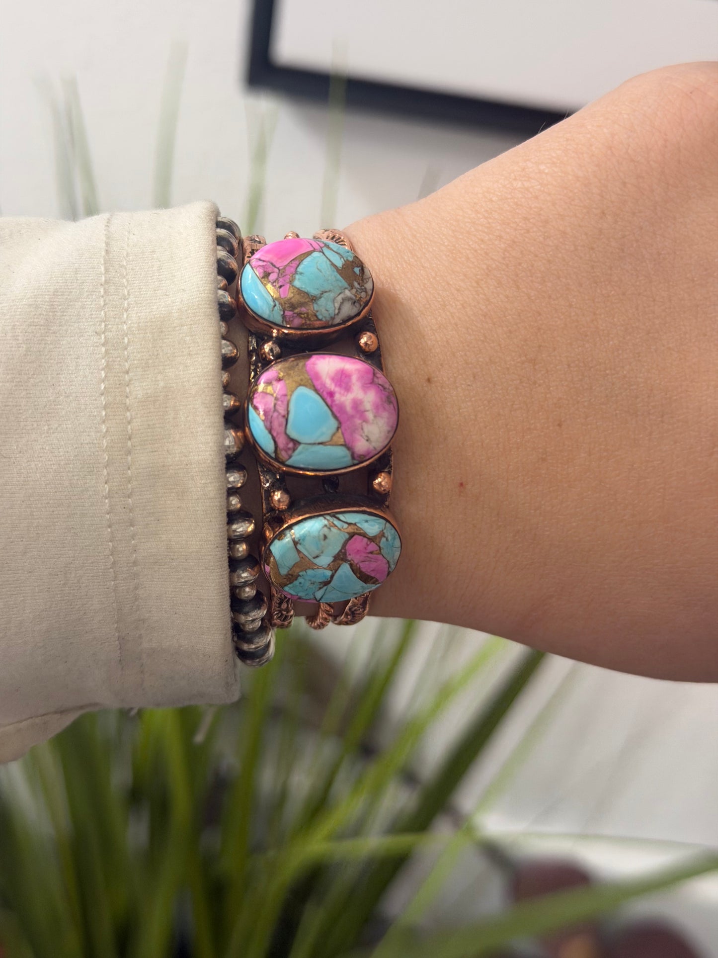 Cotton Candy Copper Cuff