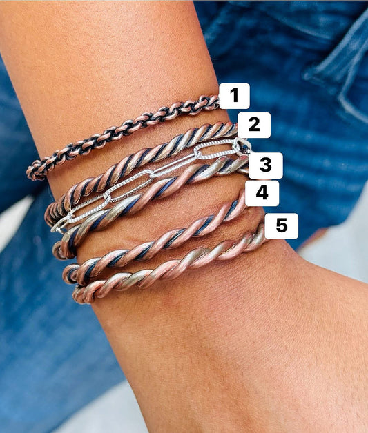 Copper Twist Wire Bracelet