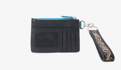 Leather Tooled Wristlet & card holder