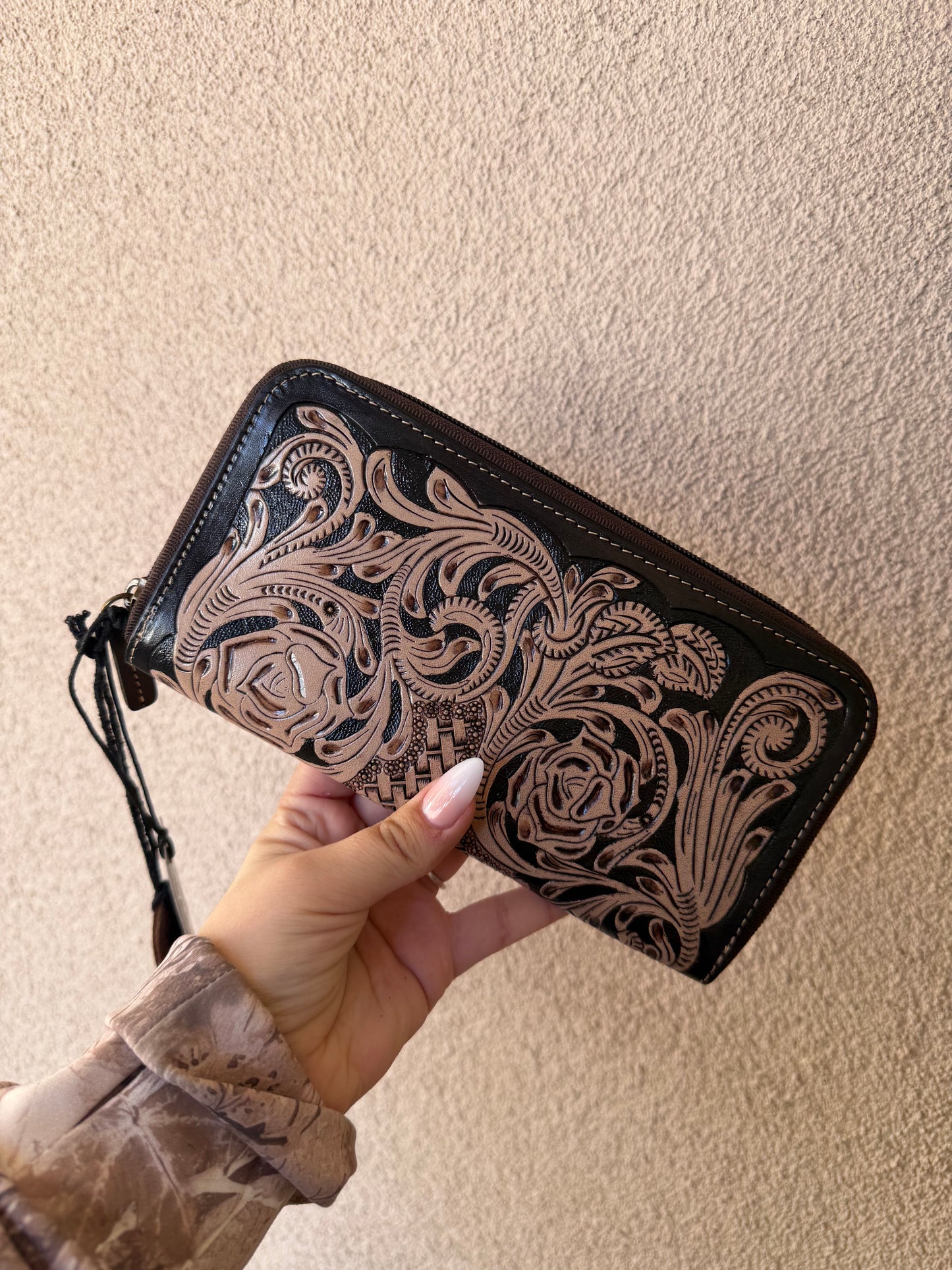 Myra Leather Tooled Wallet