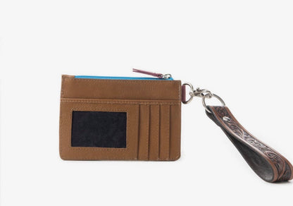 Leather Tooled Wristlet & card holder