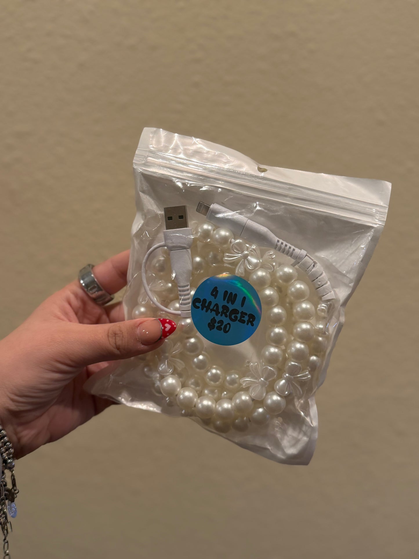 Beaded 4 in 1 chargers