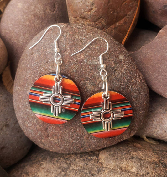 Zia Round Serape Earring