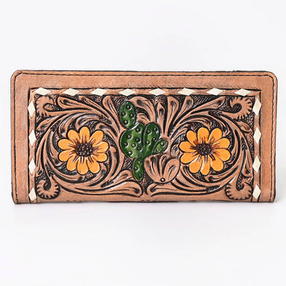 G201 WALLET Hand Tooled  Leather women bag purse
