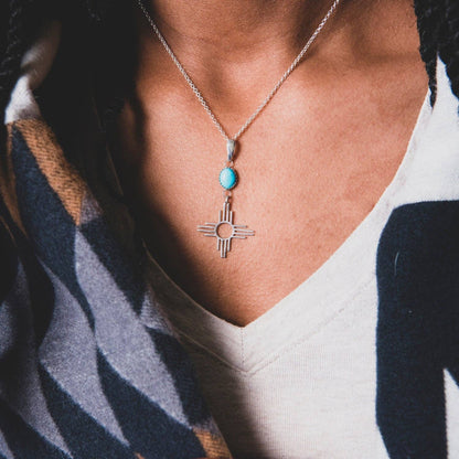 Enchantment: Turquoise Zia Pendant