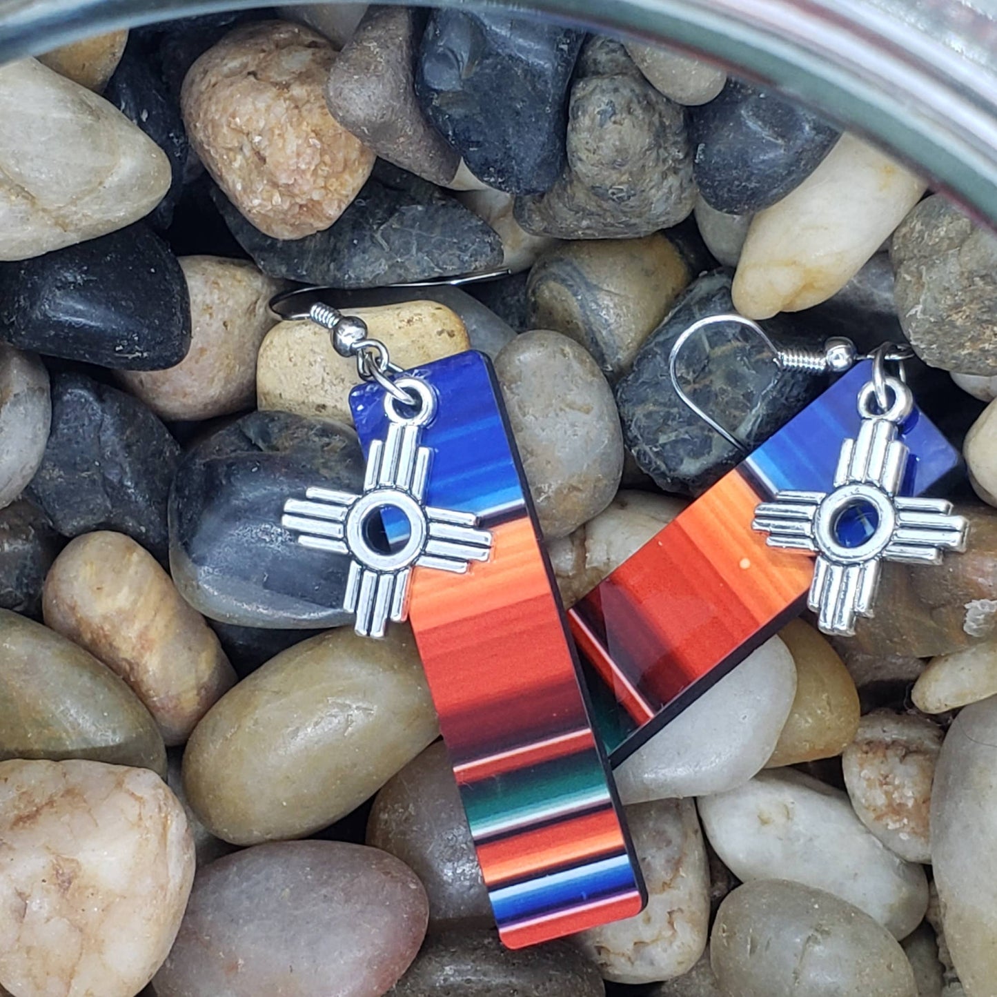 Zia Serape Long Dangle Earring