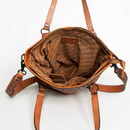 Western Chic Genuine Leather Tote Bag for Women