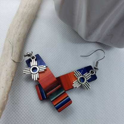 Zia Serape Long Dangle Earring