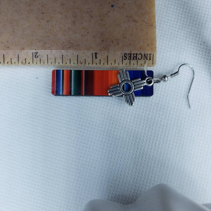 Zia Serape Long Dangle Earring