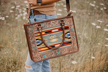 Saddle  blanket buffalo leather bag